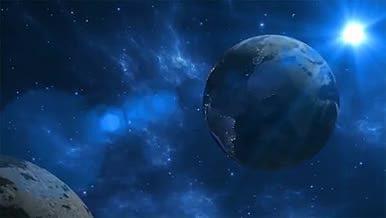 高清蓝色科技星球地球动态背景素材视频的预览图